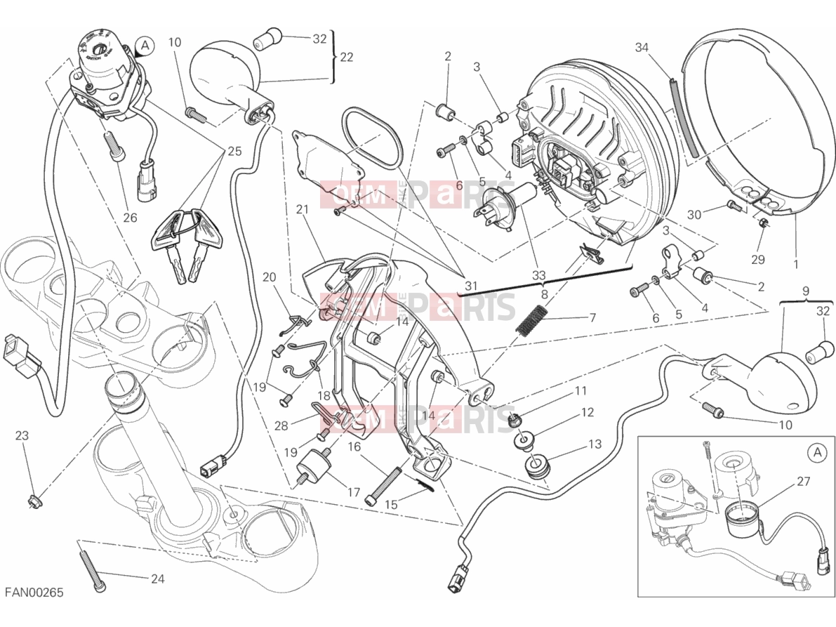 DUCATI 2016 Scrambler Icon HEADLIGHT