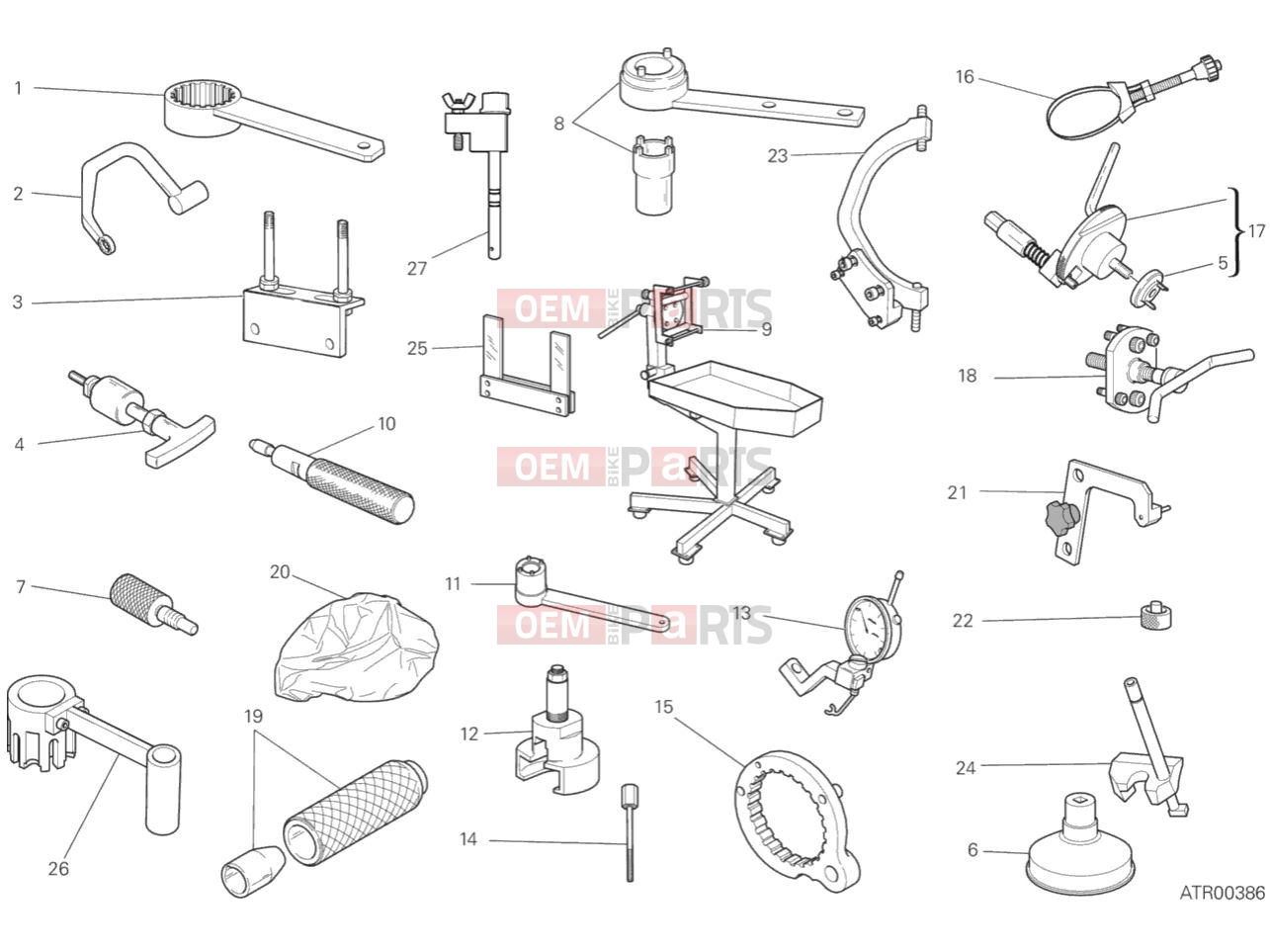 DUCATI 2019 Scrambler 1100 Sport WORKSHOP SERVICE TOOLS (ENGINE)