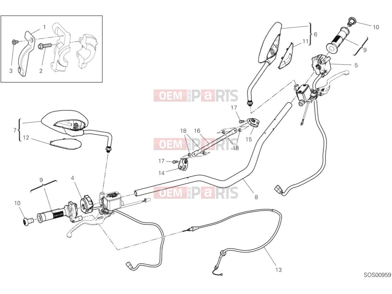 DUCATI 2019 Scrambler Desert Sled HANDLEBAR