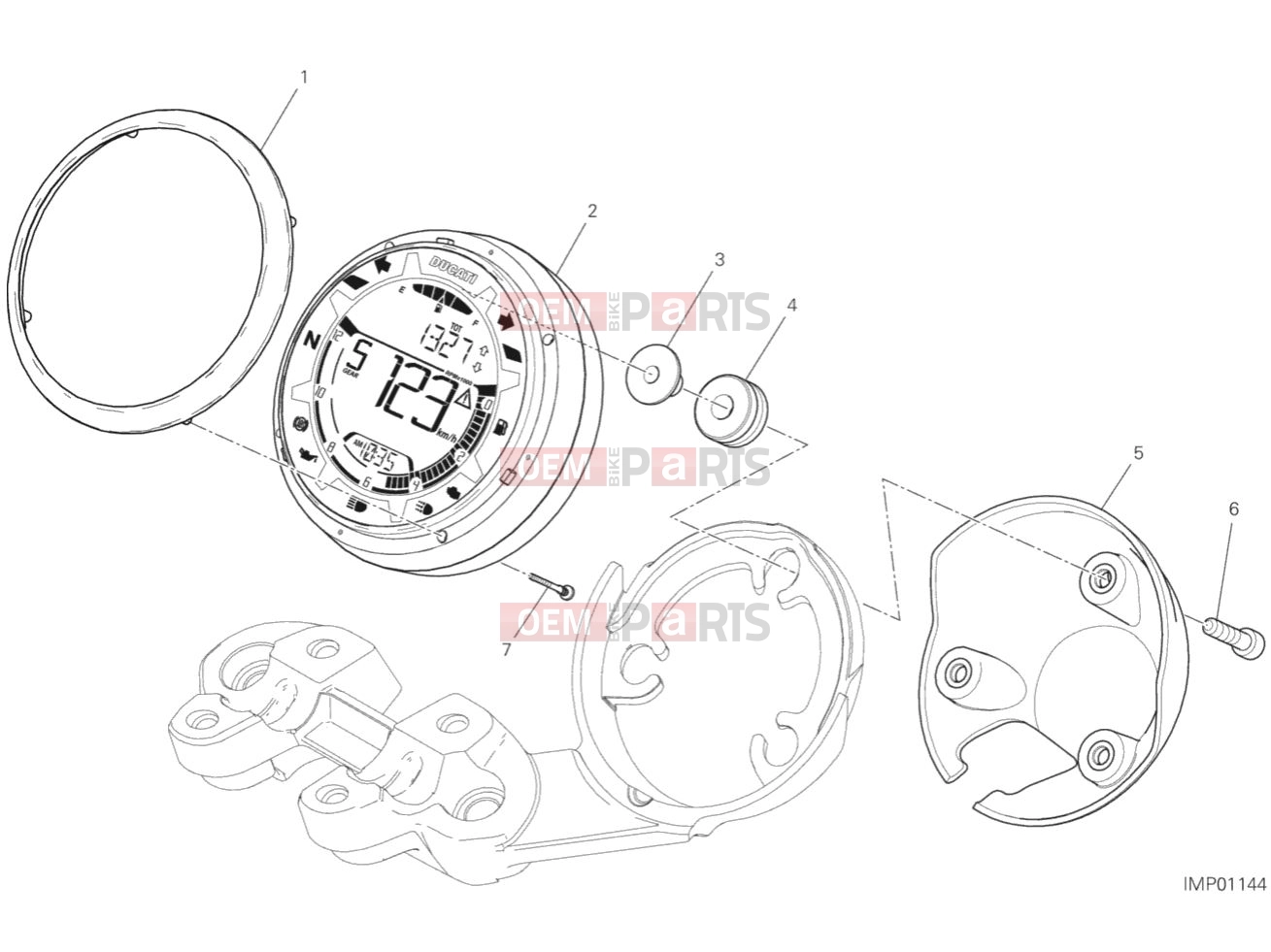 DUCATI 2020 Scrambler Desert Sled INSTRUMENT PANEL