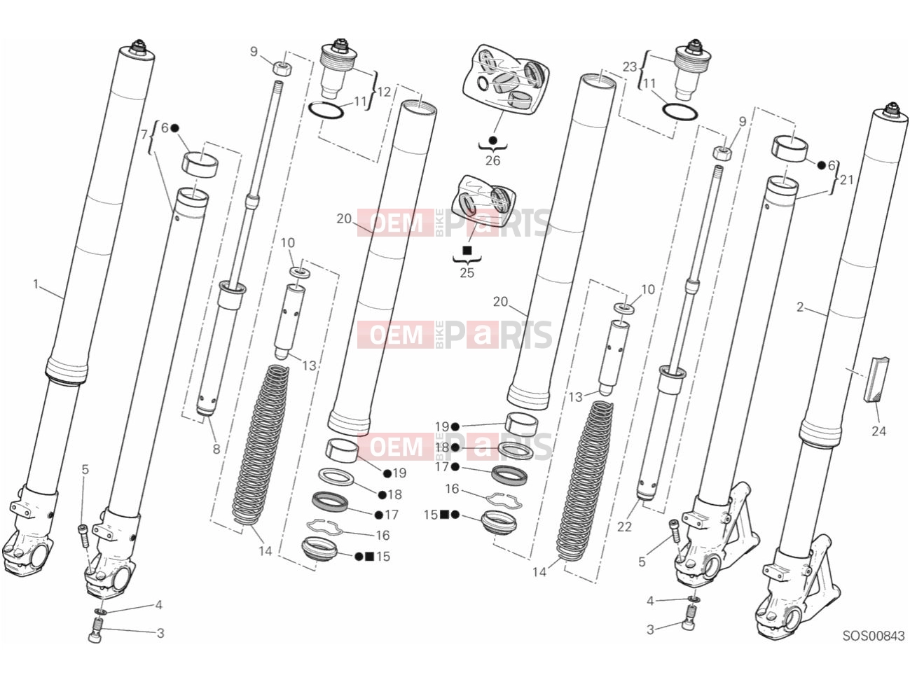 DUCATI 2020 Scrambler Desert Sled FRONT FORK