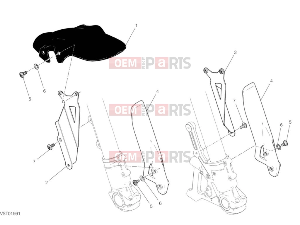 DUCATI 2020 Scrambler Full Throttle Front Mudguard