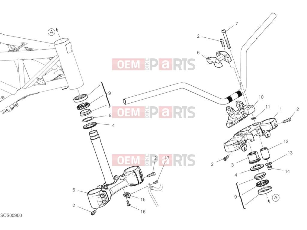 DUCATI 2020 Scrambler Full Throttle Steering Assembly