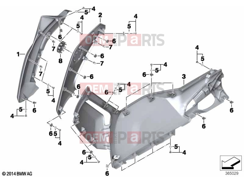 BMW Motorrad BMW 2020 C models C evolution (0C03) 46 | Fairing side section, front | Fairing side section, front