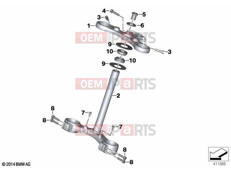 BMW Motorrad BMW 2020 C models C evolution (0C03) Fork bridge