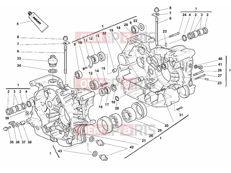 DUCATI 1999 Monster 750 Dark CRANKCASE » ENGINE CASE
