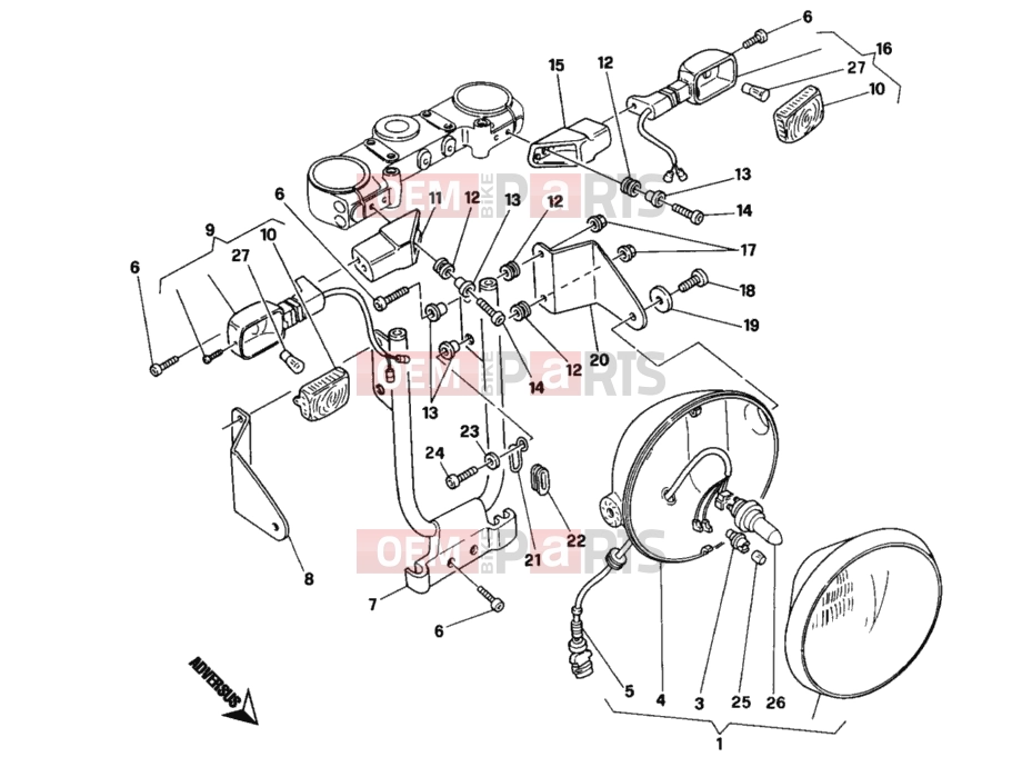 DUCATI 1999 Monster 900 HEADLIGHT » LIGHTING SYSTEM