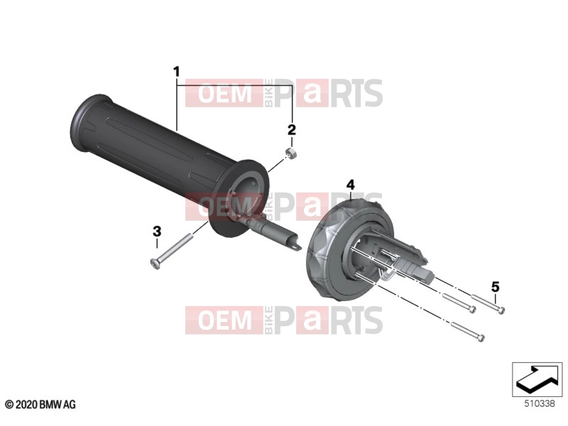 BMW Motorrad BMW 2021 M models M 1000 RR (0E71,0E73) 32 | Grip left / Multi-Controller | Grip left / Multi-Controller
