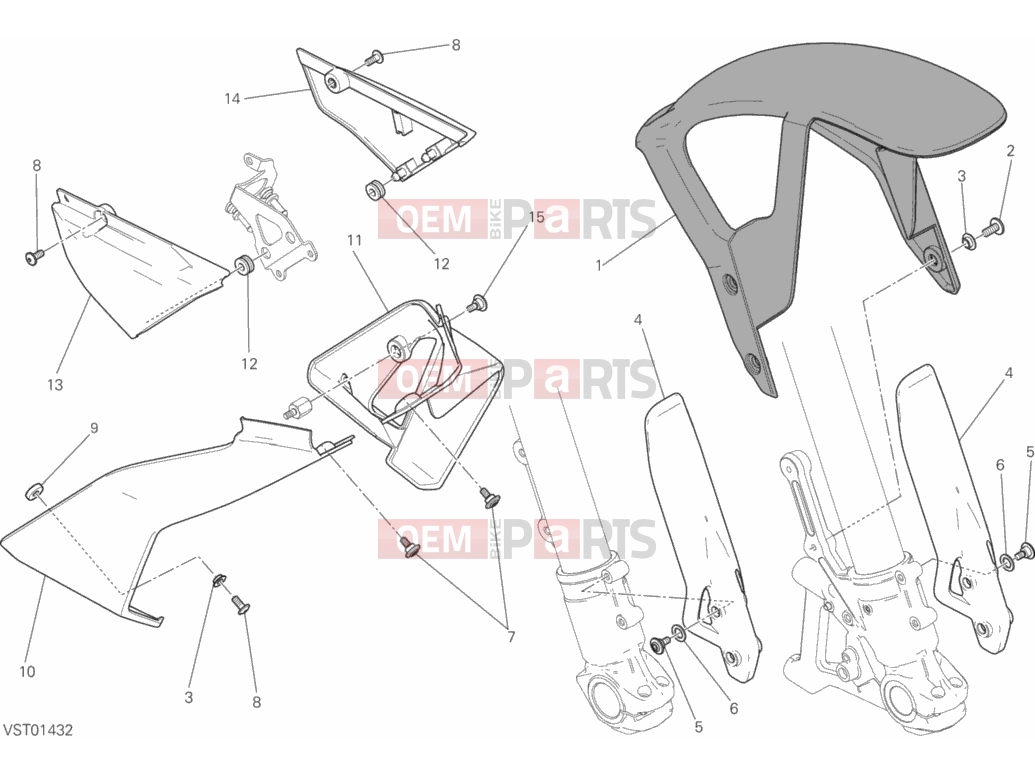 DUCATI 2015 Scrambler Icon HALF FAIRING