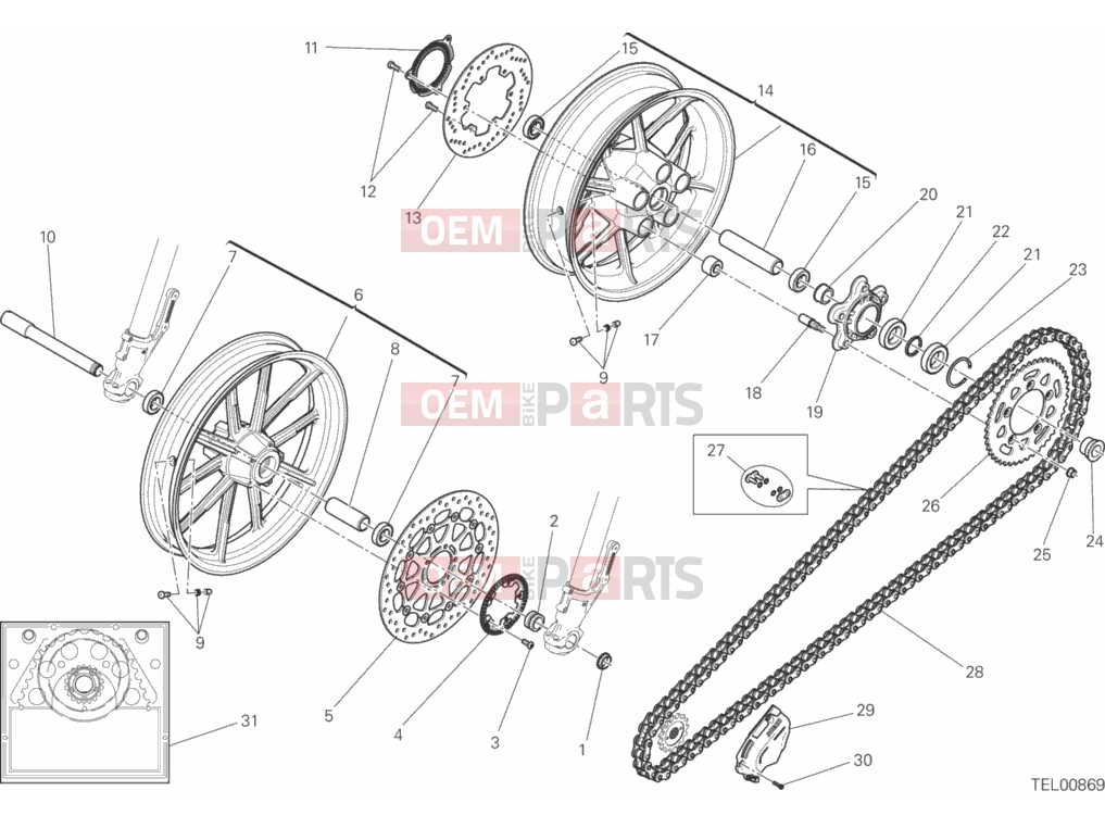 DUCATI 2015 Scrambler Icon FRONT AND REAR