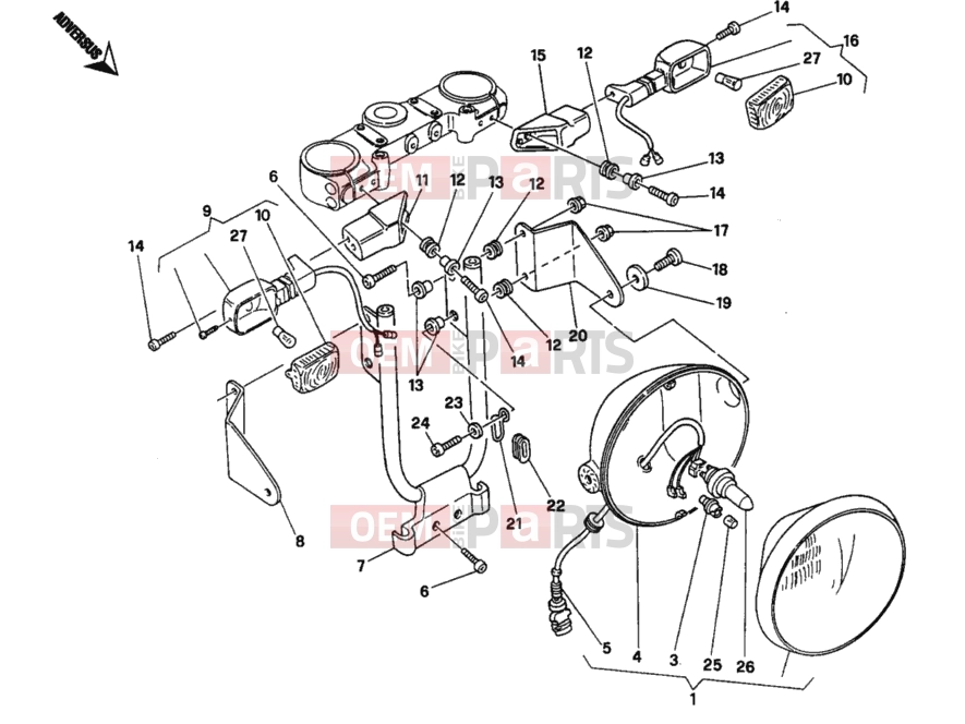 DUCATI 1998 Monster 600 HEADLIGHT » LIGHTING SYSTEM