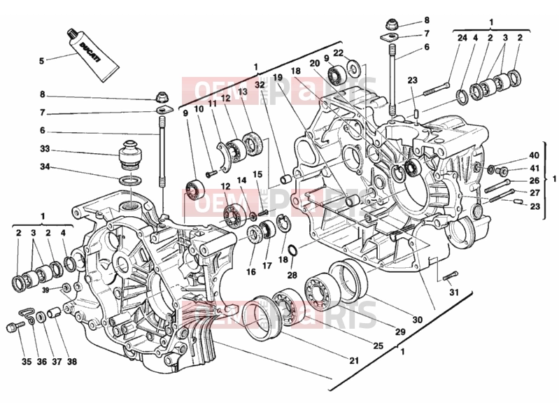 DUCATI 1998 Monster 600 Dark CRANKCASE » ENGINE CASE