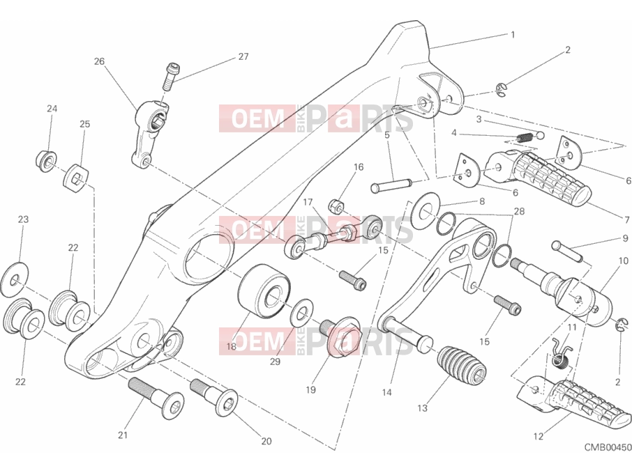 DUCATI 2017 Scrambler Icon FOOTRESTS, LEFT
