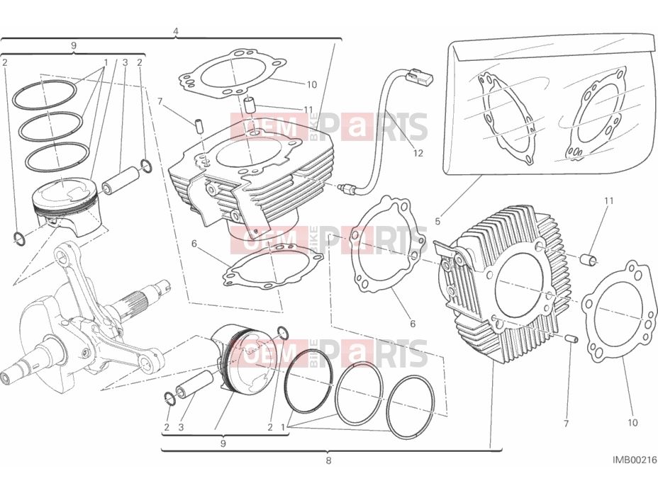 DUCATI 2017 Scrambler Icon CYLINDERS - PISTONS