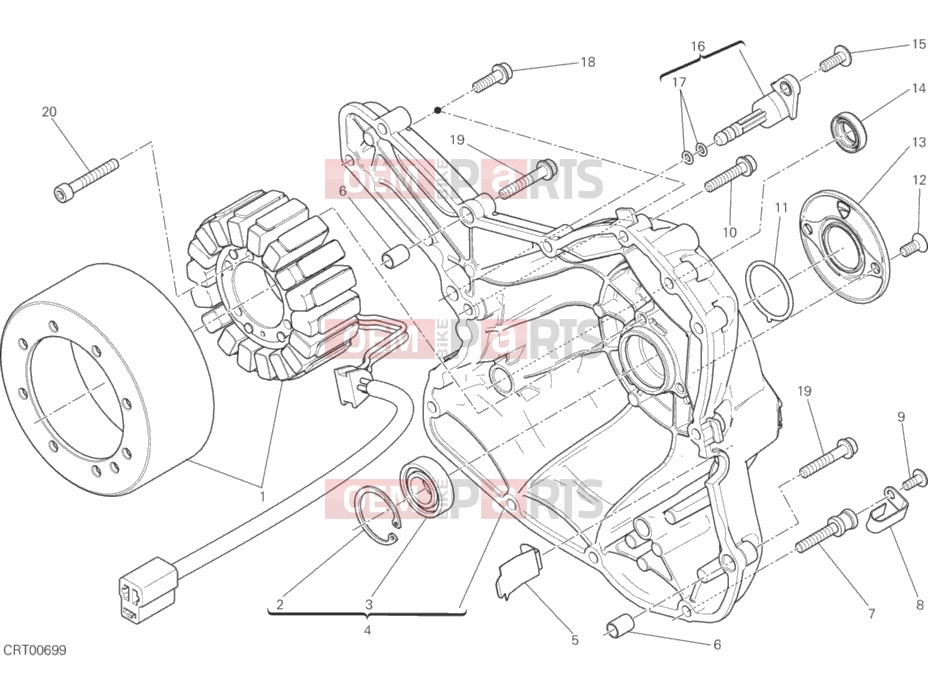 DUCATI 2017 Scrambler Icon GENERATOR COVER