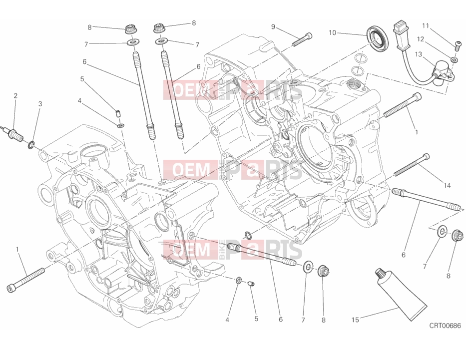 DUCATI 2017 Scrambler Icon HALF-CRANKCASES PAIR