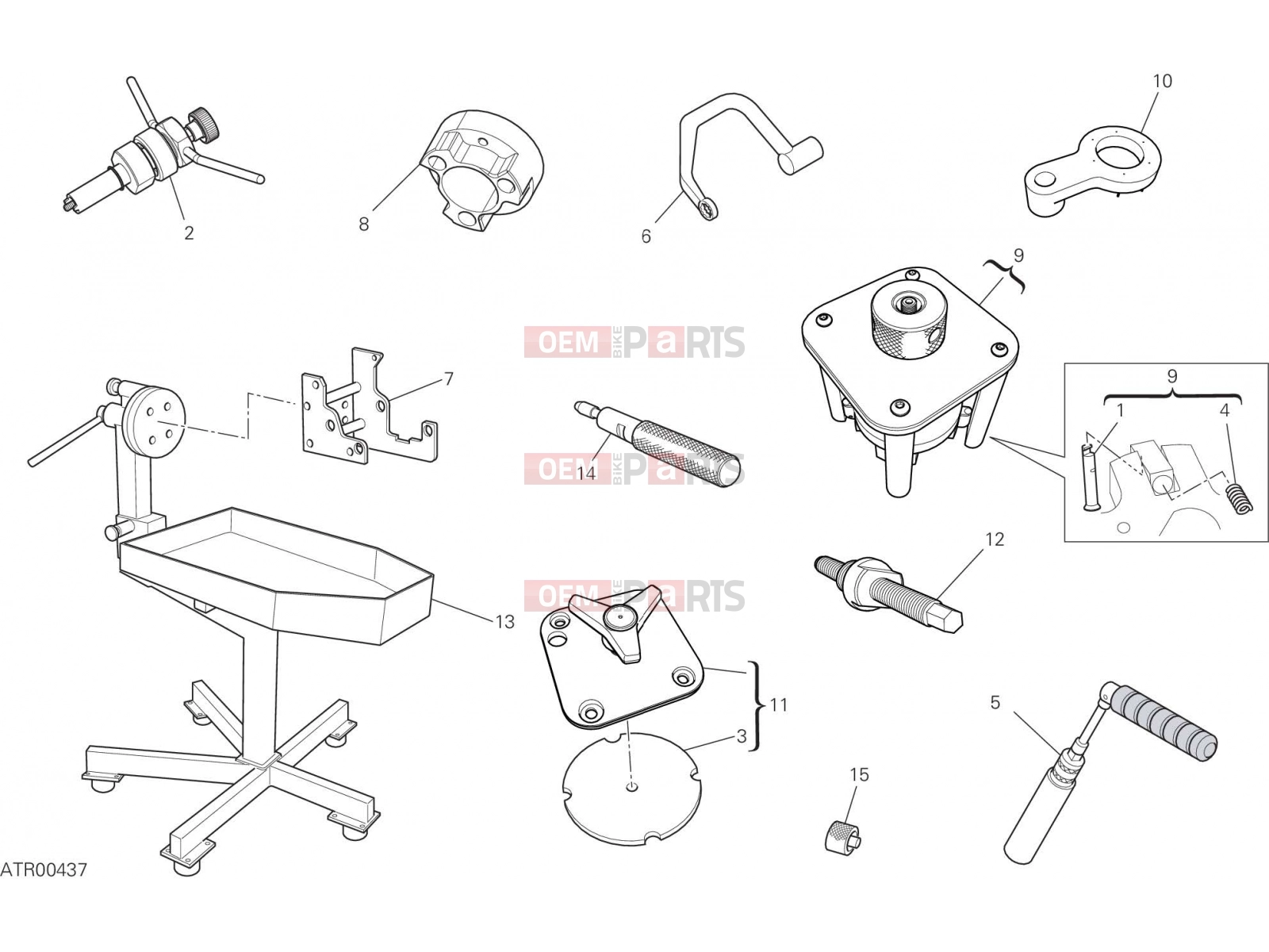 DUCATI 2024 STREETFIGHTER V2 WORKSHOP SERVICE TOOLS (ENGINE)