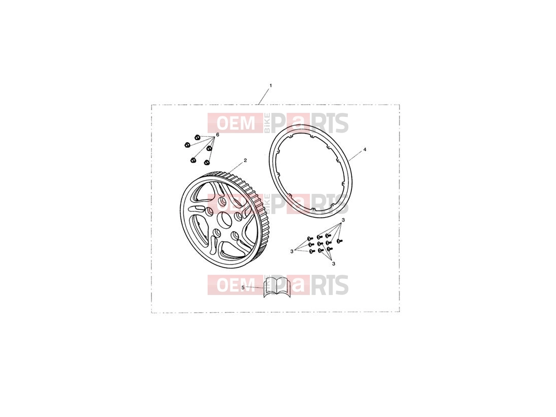 Triumph 2013 THUNDERBIRD Rear Pulley, Chrome