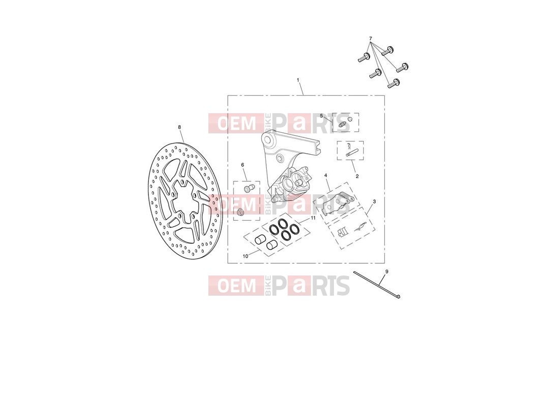 Triumph 2013 THUNDERBIRD Rear Brake Caliper & Disc