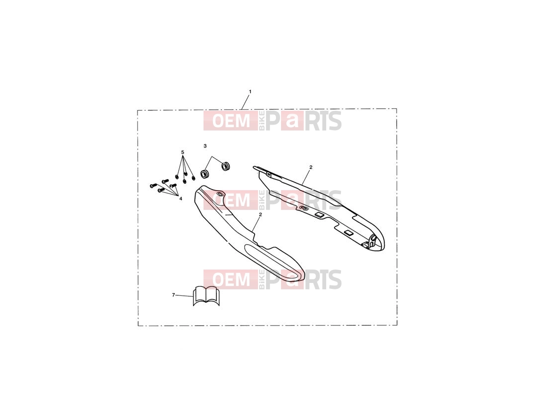 Triumph 2013 THUNDERBIRD Swingarm Cover Kit, Chrome
