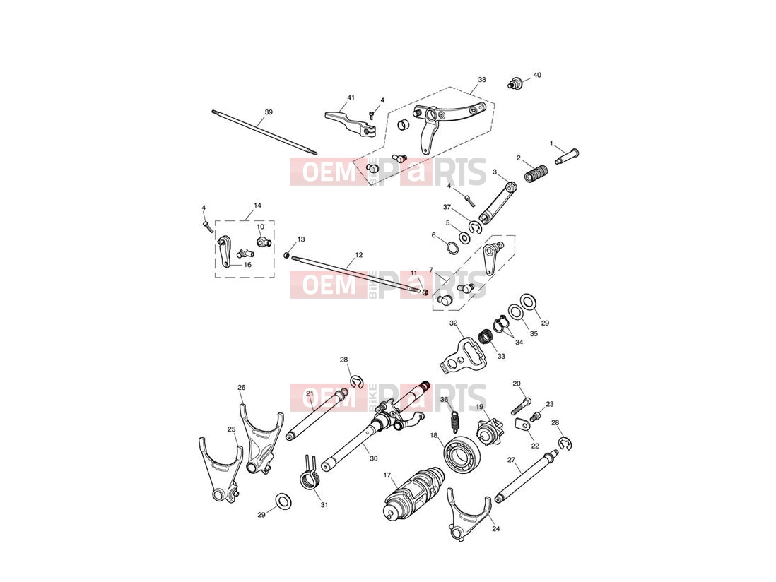 Triumph 2013 THUNDERBIRD Gear Selectors & Pedal