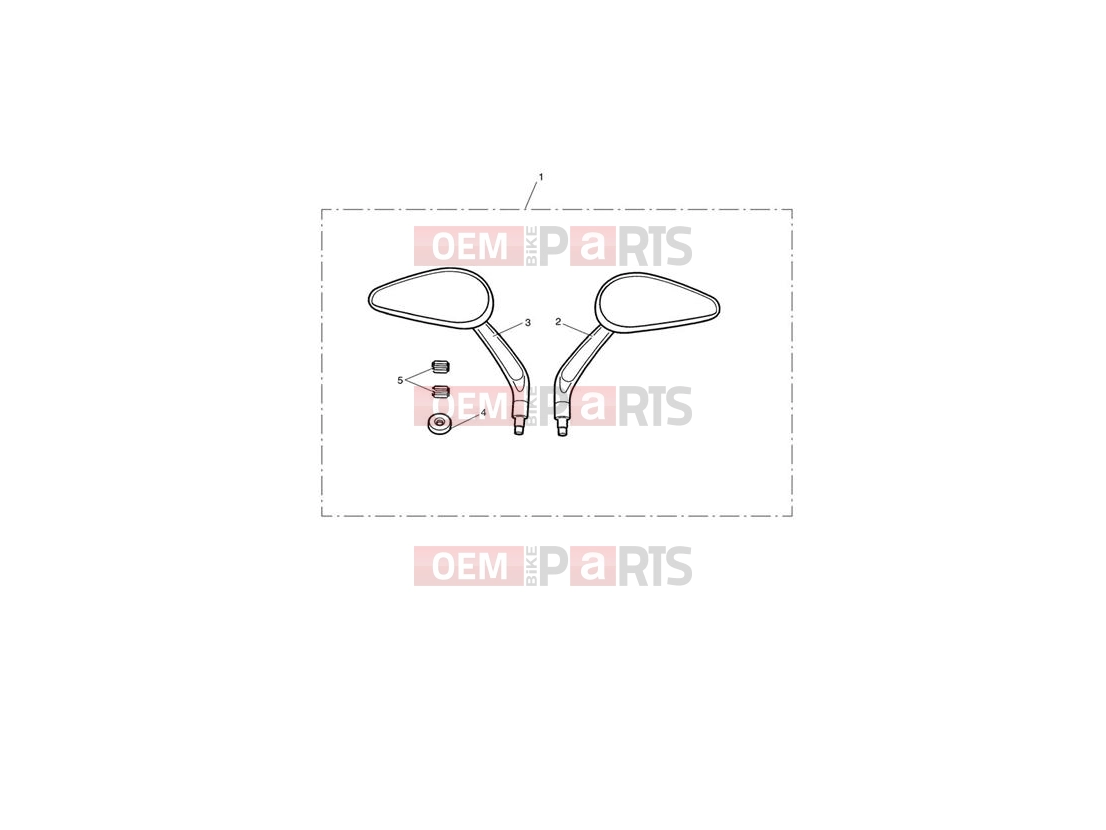 Triumph 2013 THUNDERBIRD Oval Style Mirrors, Black