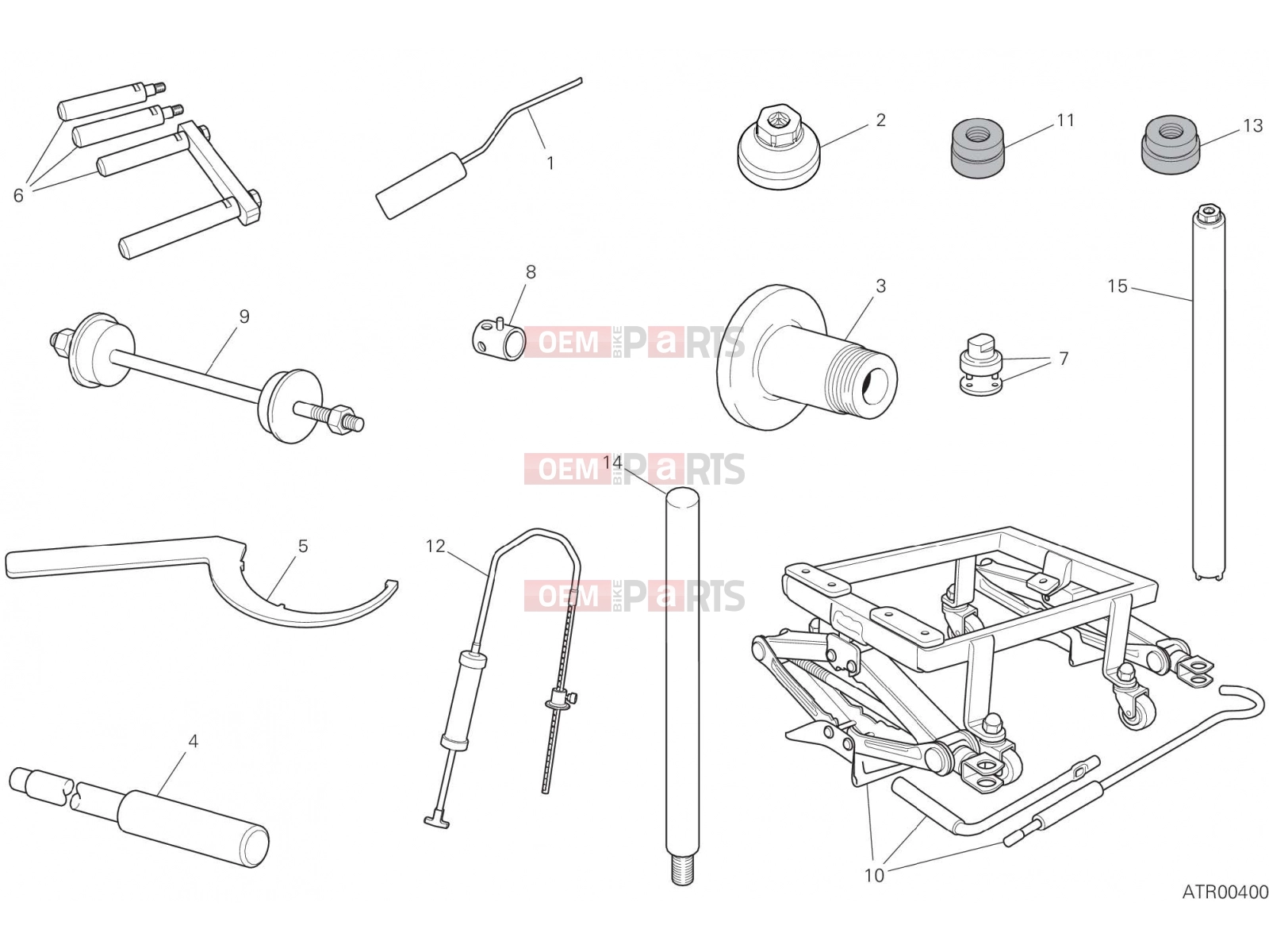 DUCATI 2023 Diavel 1260 S WORKSHOP SERVICE TOOLS (FRAME)