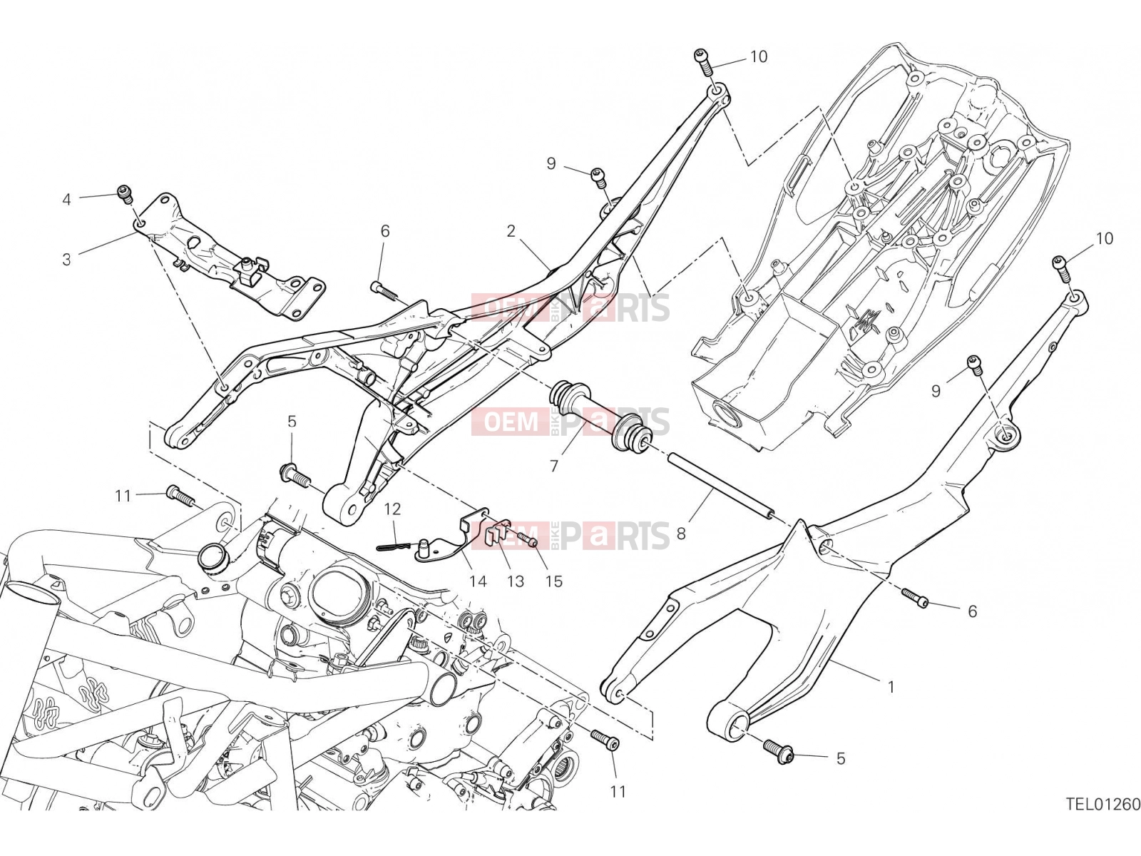 DUCATI 2023 Diavel 1260 S REAR FRAME COMP.