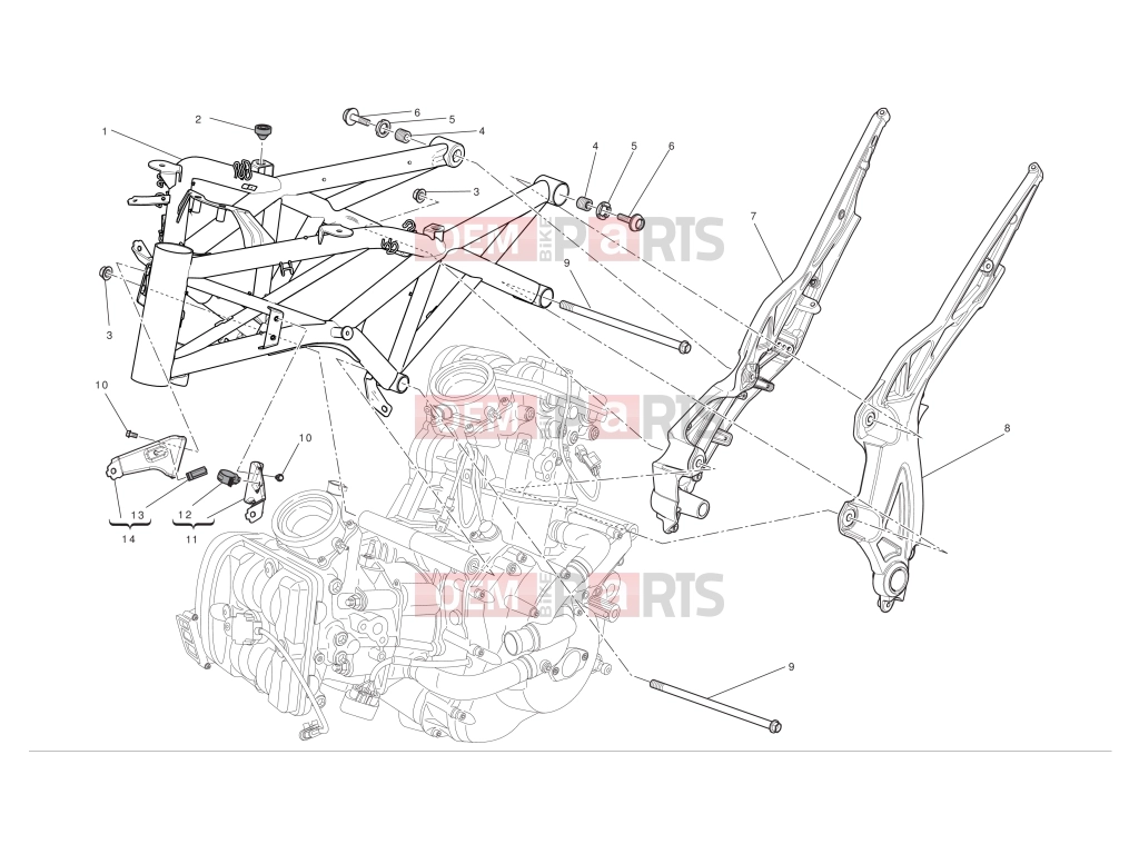 DUCATI 2012 Diavel Chromo Frame
