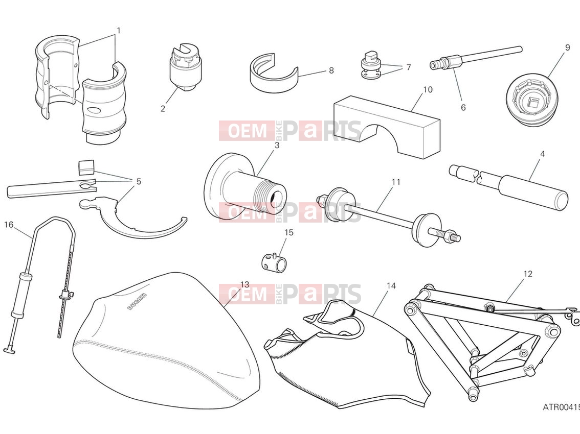 DUCATI 2024 Streetfighter V4 Workshop service tools (frame)