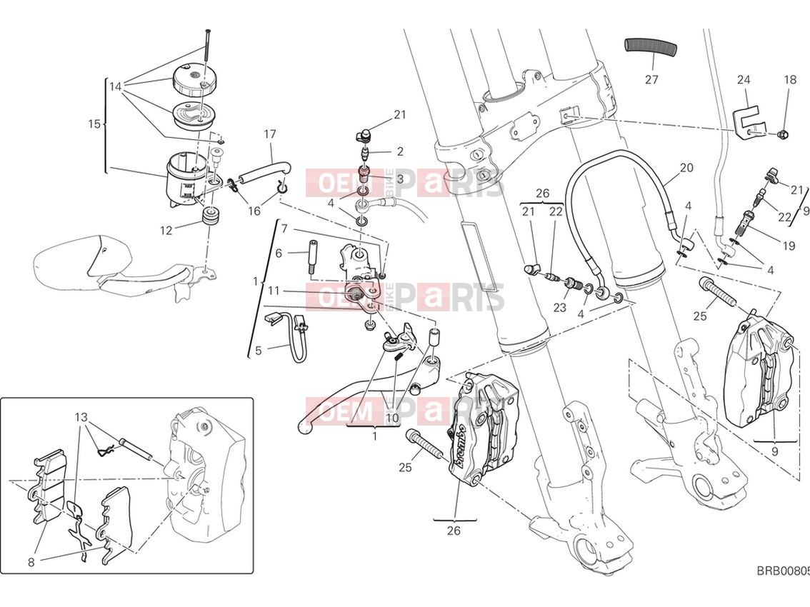 DUCATI 2024 Multistrada V2 Front brake system