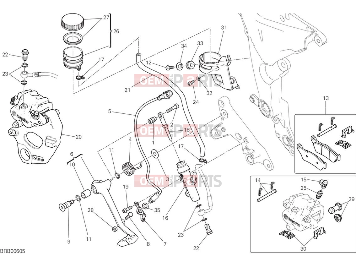 DUCATI 2024 Multistrada V2 Rear braking system