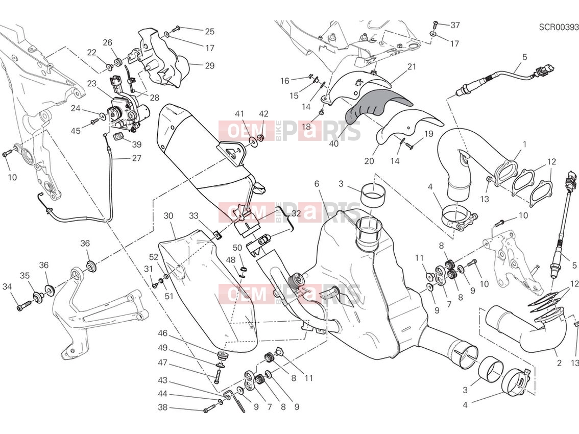 DUCATI 2024 Multistrada V2 Exhaust system