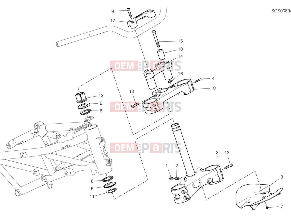 DUCATI 2024 Multistrada V2 Steering head
