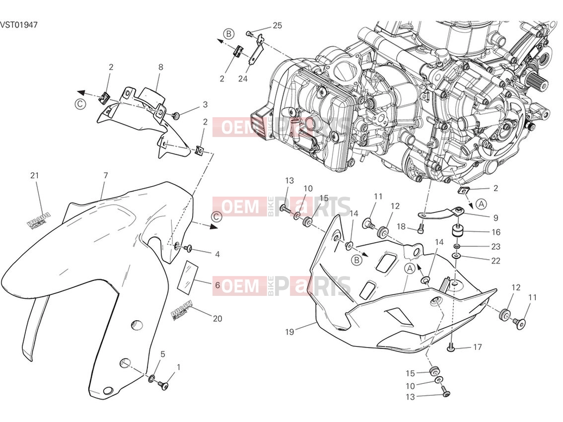 DUCATI 2024 Multistrada V2 Lower fairings
