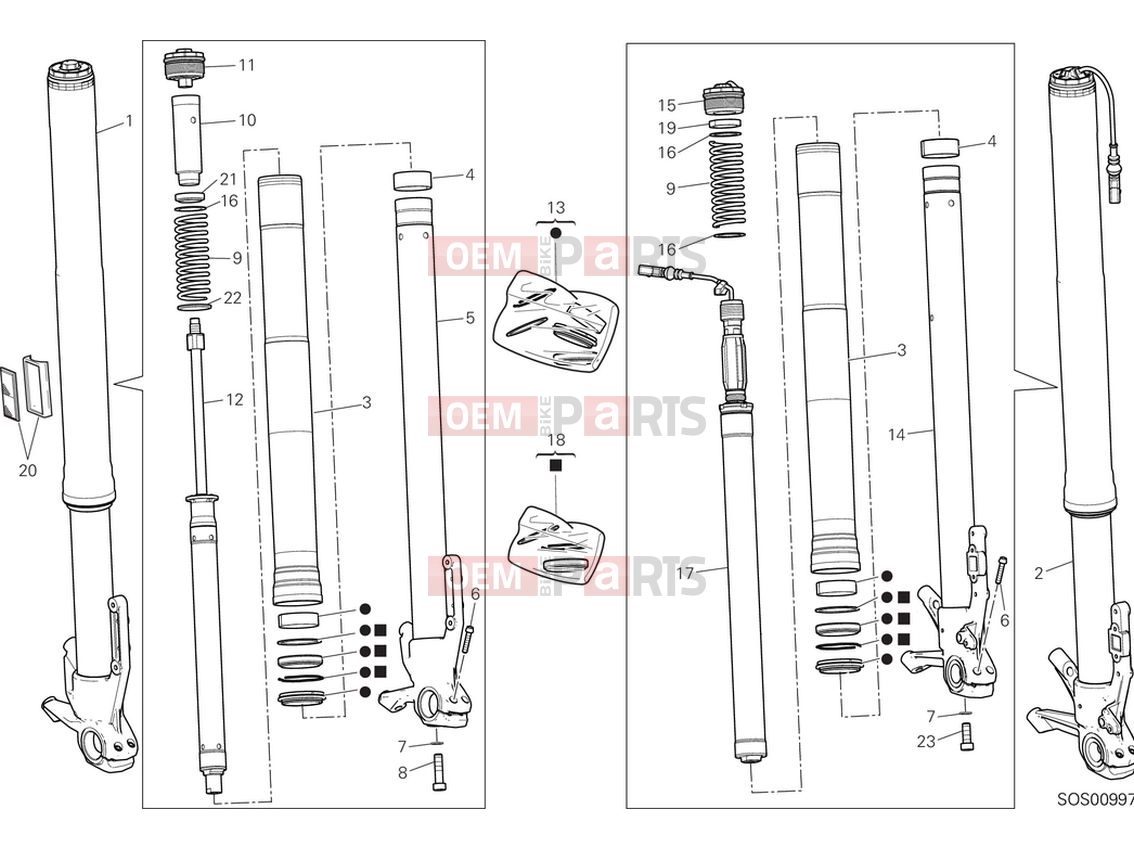 DUCATI 2024 Multistrada V2 S Travel Front fork