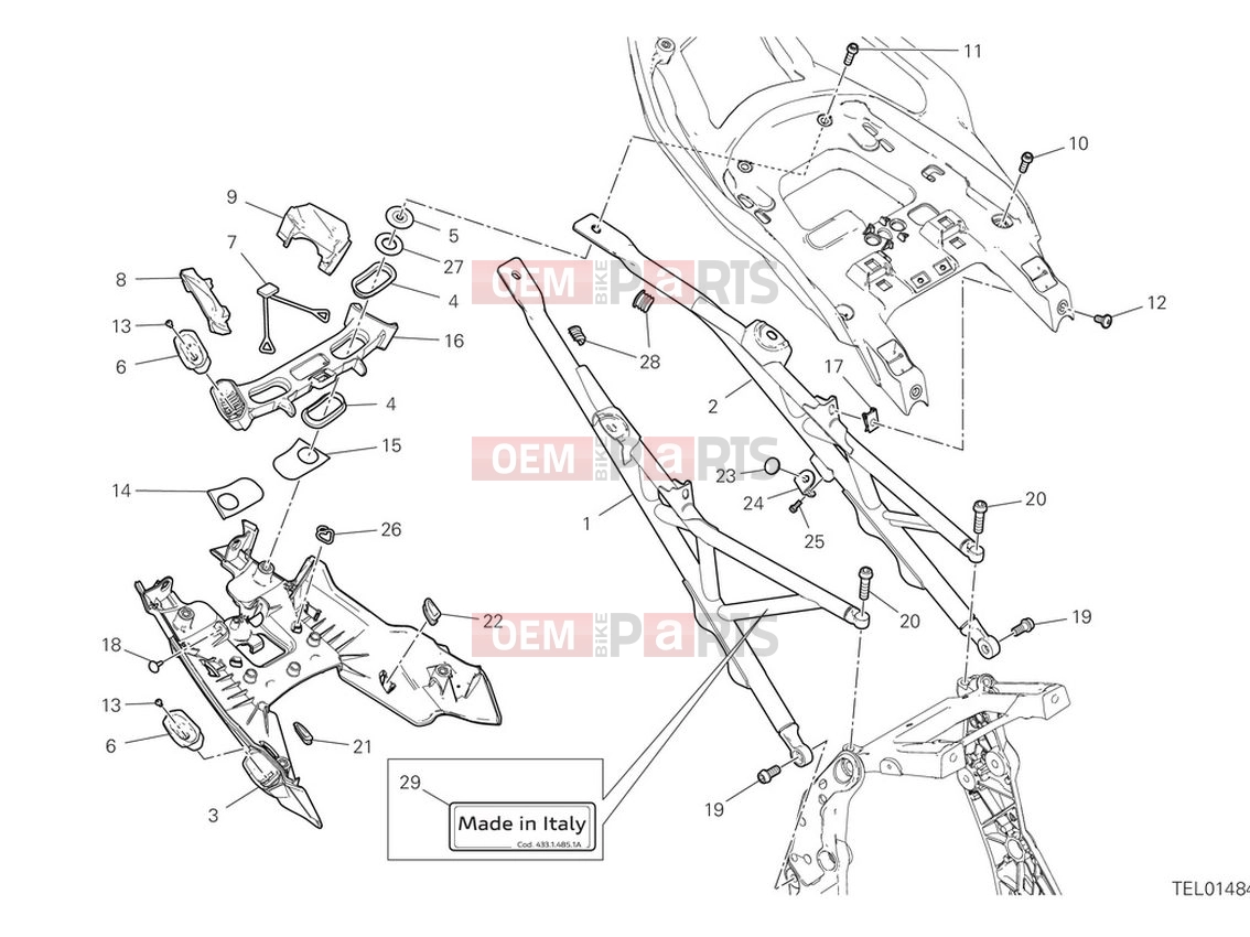 DUCATI 2022 Multistrada V4 S Full Rear Frame Comp.