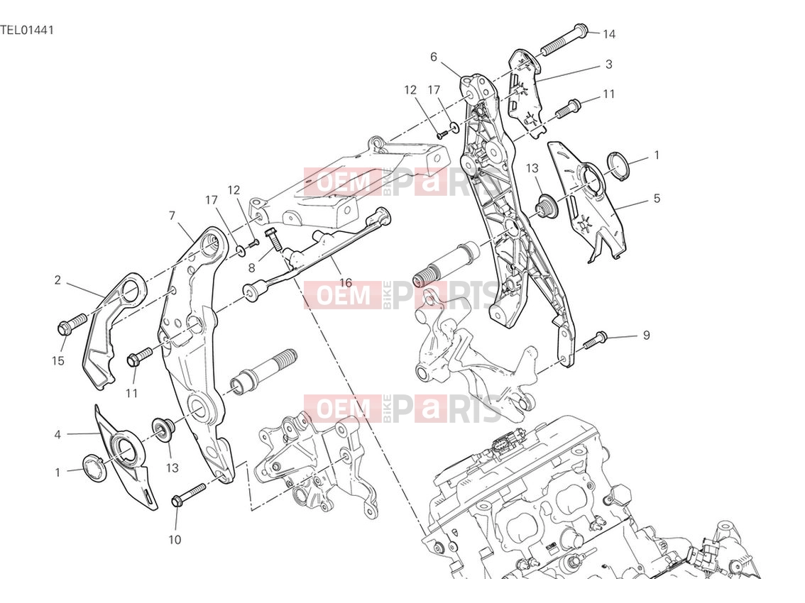 DUCATI 2024 Multistrada V4 Frame plate unit