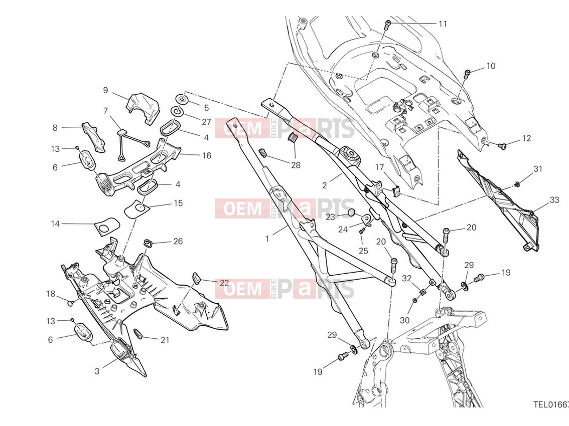 DUCATI 2024 Multistrada V4 Rear subframe