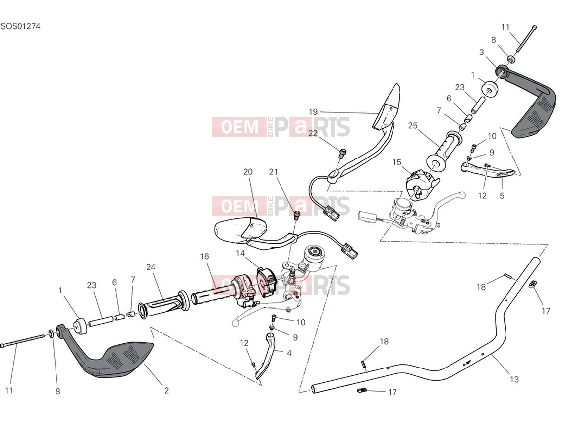 DUCATI 2024 Multistrada V4 RS Handlebar