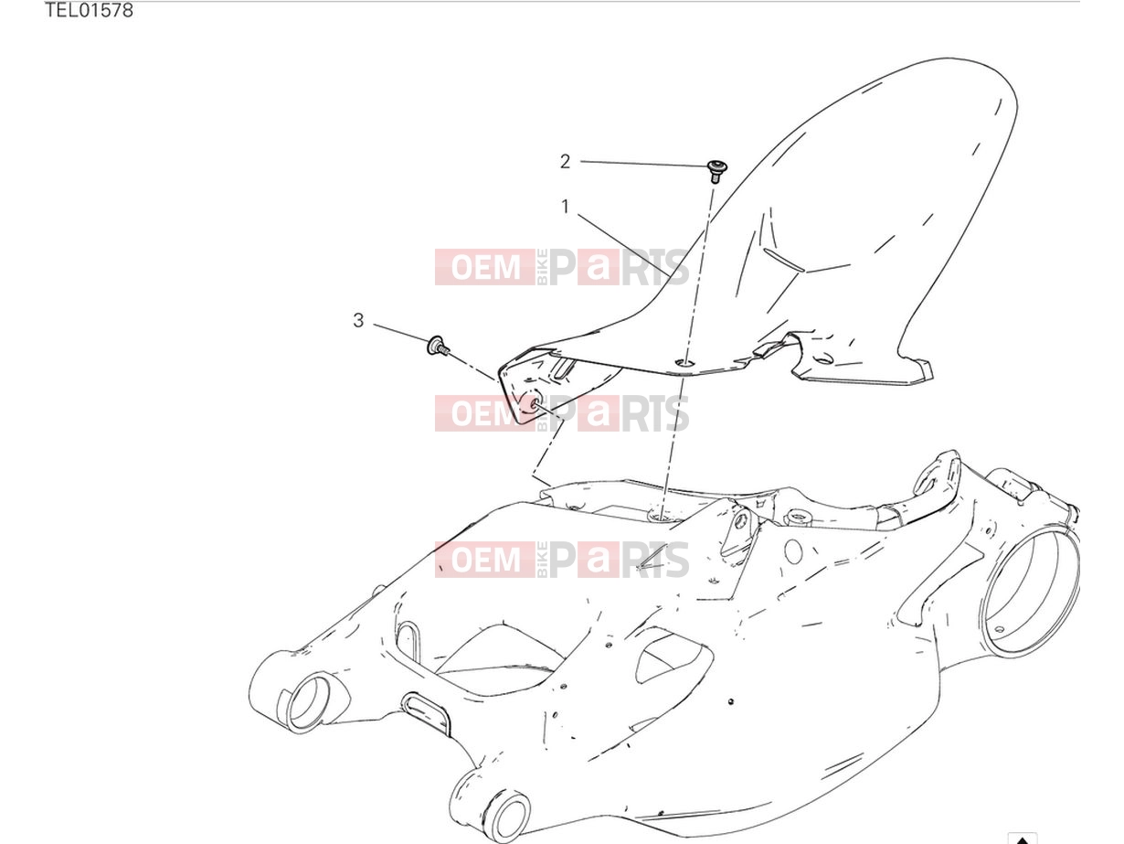 DUCATI 2024 Multistrada V4 RS Rear mudguard