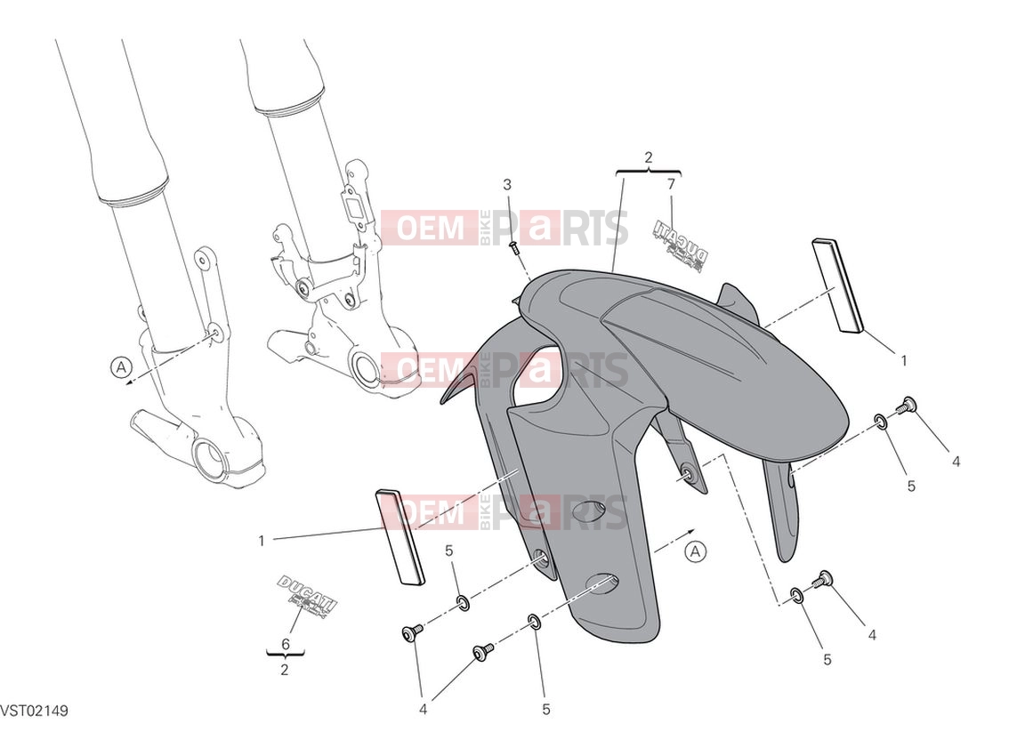 DUCATI 2024 Multistrada V4 S Front mudguard