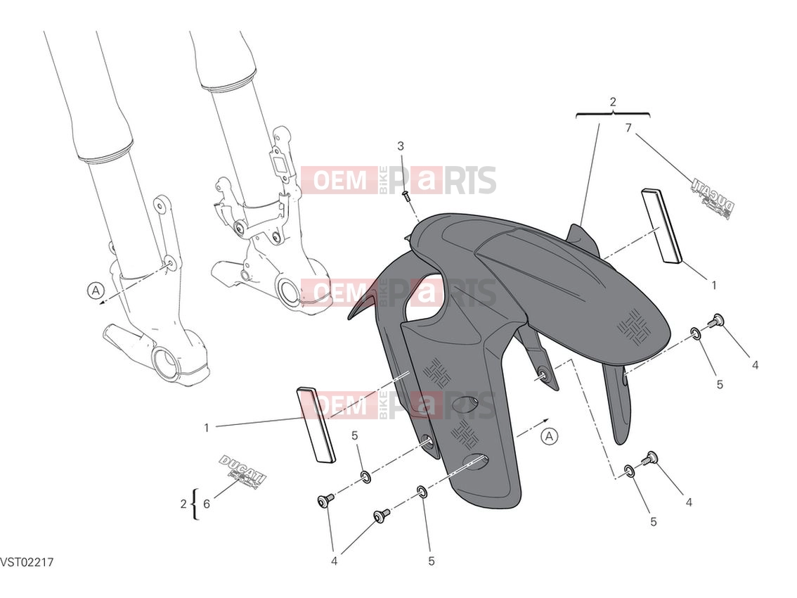DUCATI 2024 Multistrada V4 S Front mudguard (carbon)