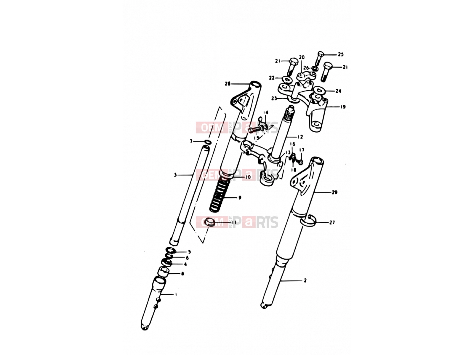 SUZUKI A100 L (1990) 35 - FRONT FORK (A100N)