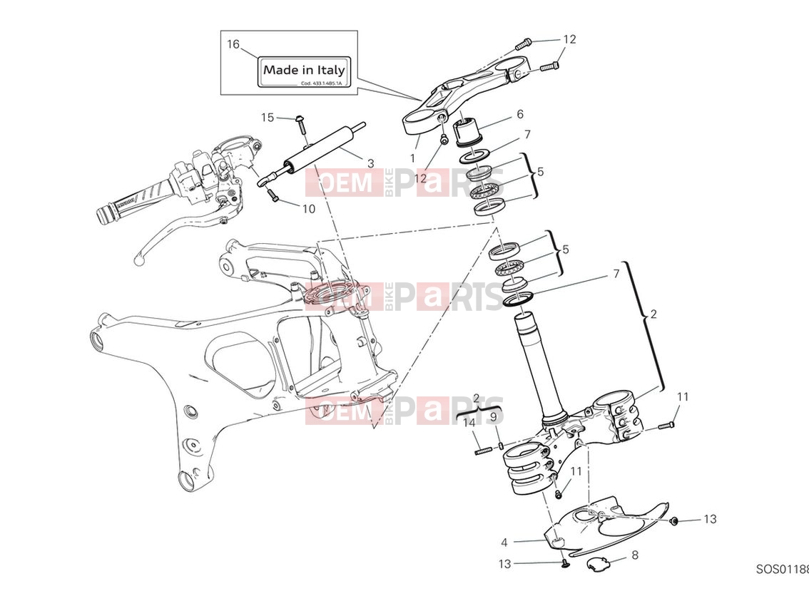 DUCATI 2024 Panigale V4 Steering assembly
