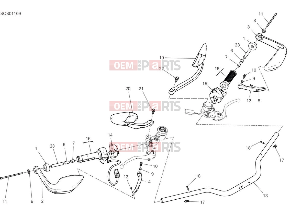 DUCATI 2022 Multistrada V4 S Handlebar