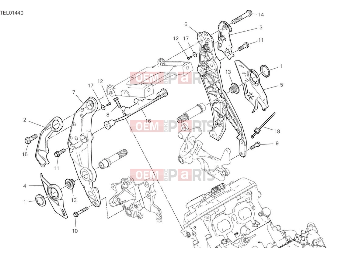 DUCATI 2022 Multistrada V4 S Frame Plate Unit