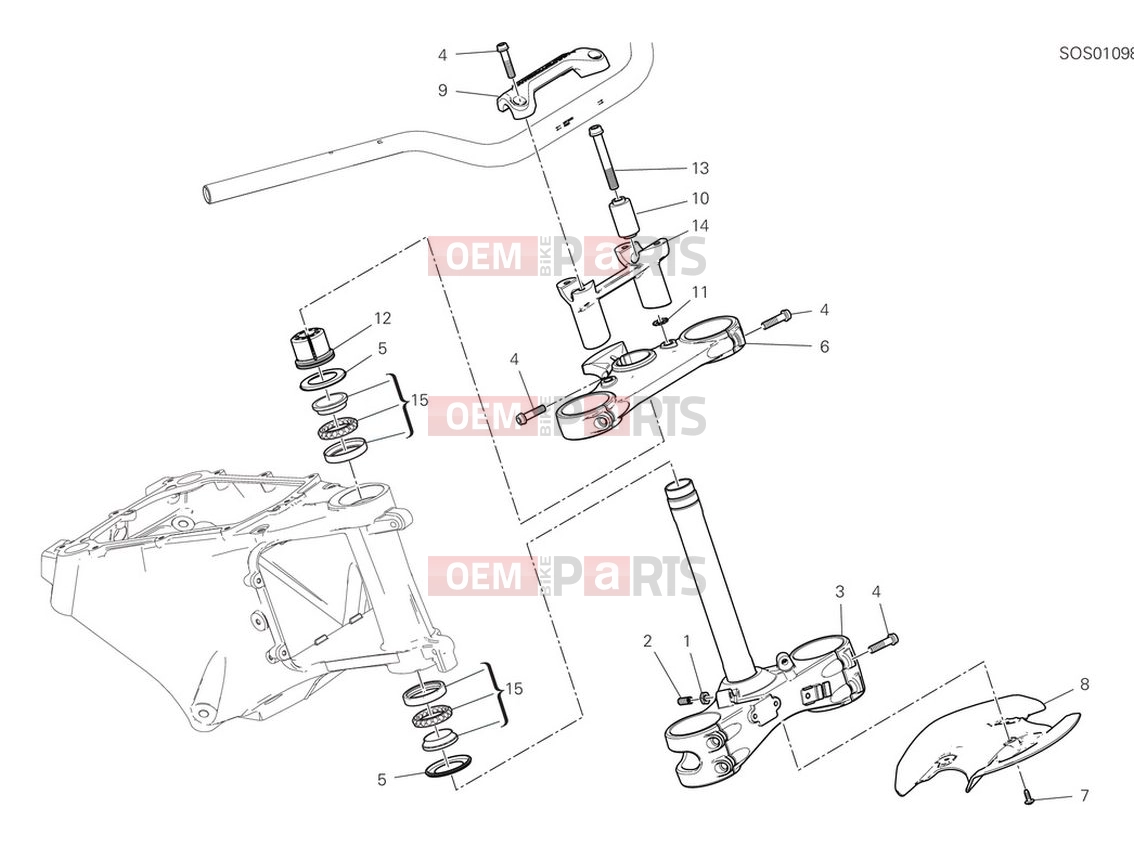 DUCATI 2022 Multistrada V4 S Steering Assembly