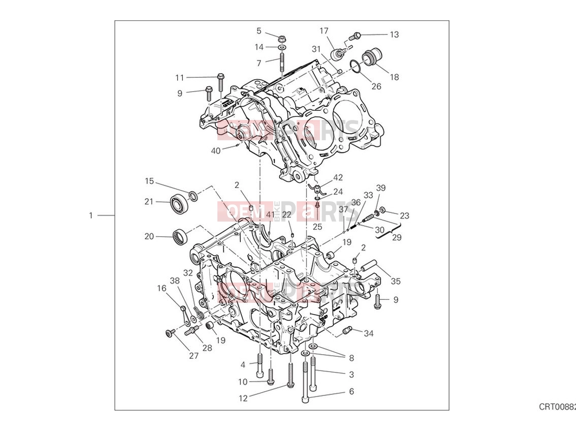 DUCATI 2022 Multistrada V4 S Half-Crankcases Pair