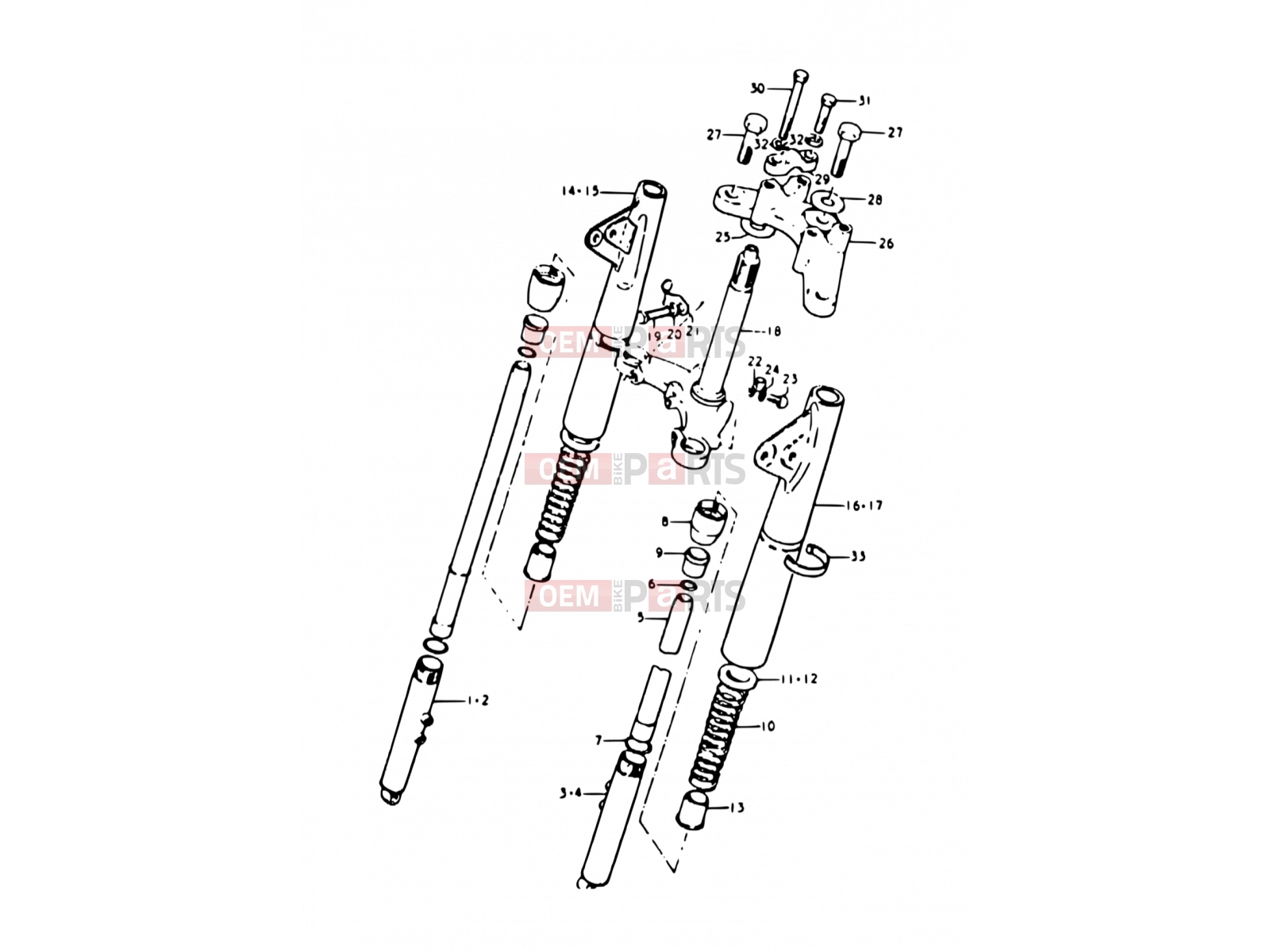 SUZUKI A100 M (1991) 34 - FRONT FORK (A100-4,K,L,M)